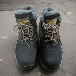 Men's Steel Toe Safety Boots Puncture-Proof Work Plush Warm Safety Shoes SZ 38